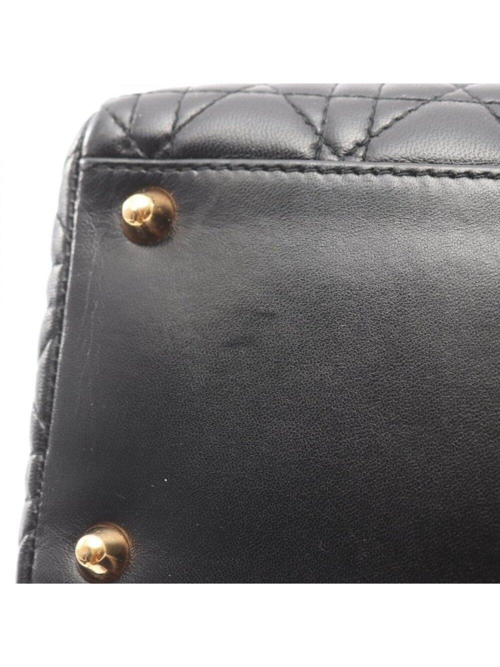 Dior Handbag Large Cannage Black Leather 2-Way Tote - Picture 8 of 10